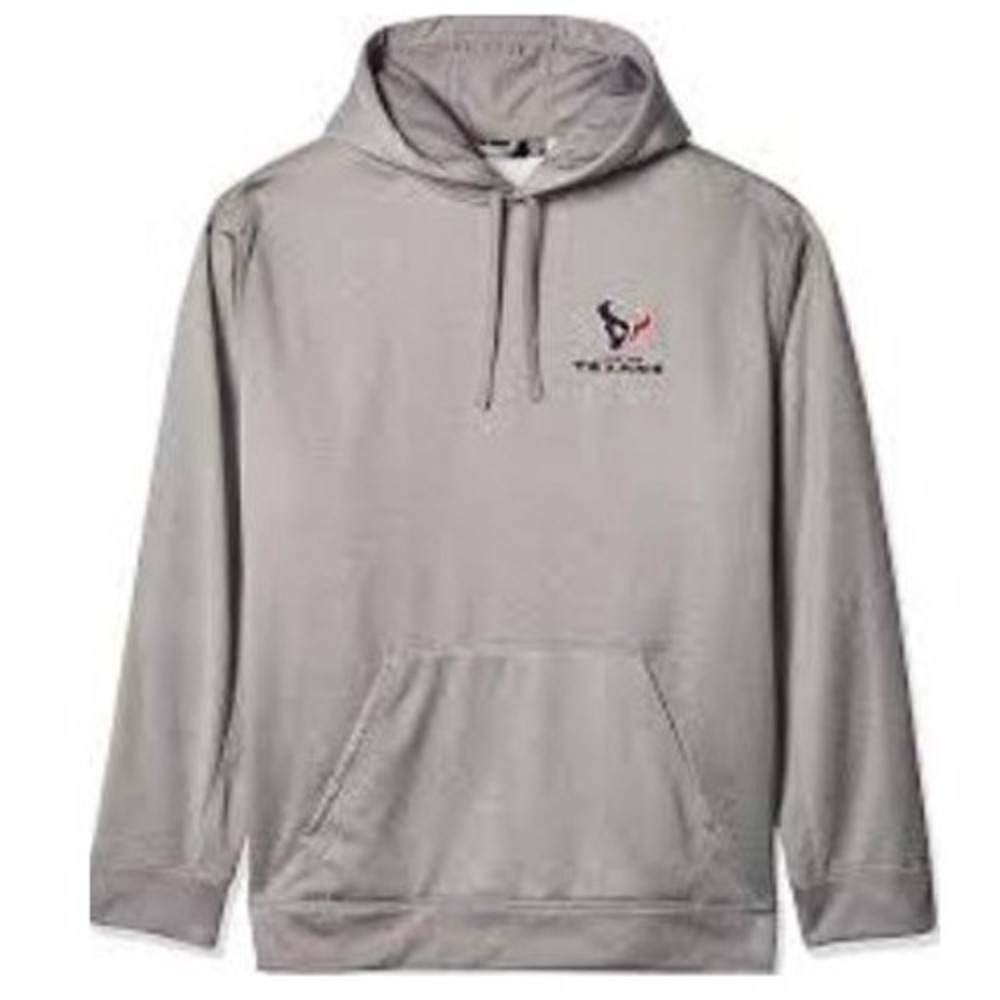 Nike Houston Texans Hoodie Men's Size Large Gray Full Zip 100% Cotton NFL Sports